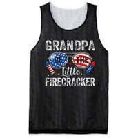 4th Of July Birthday Grandpa Of The Little Firecracker Mesh Reversible Basketball Jersey Tank