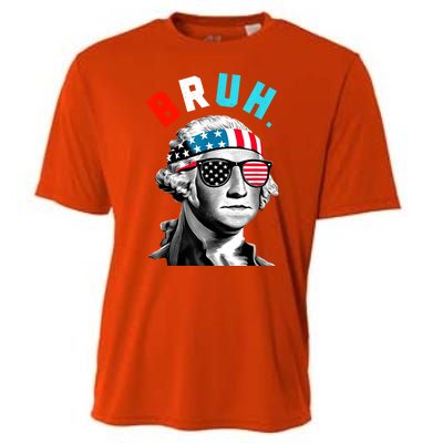 4th Of July 2024 George Washington Bruh Cooling Performance Crew T-Shirt