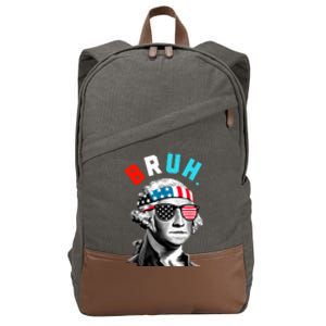 4th Of July 2024 George Washington Bruh Cotton Canvas Backpack