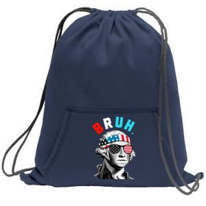 4th Of July 2024 George Washington Bruh Sweatshirt Cinch Pack Bag