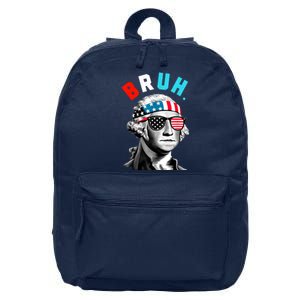 4th Of July 2024 George Washington Bruh 16 in Basic Backpack