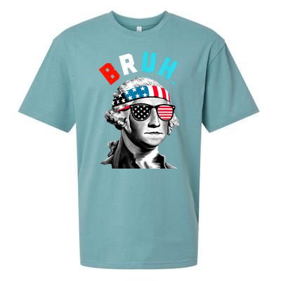 4th Of July 2024 George Washington Bruh Sueded Cloud Jersey T-Shirt