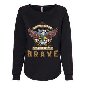 4th Of July Eagle Home Of The Free Because Of The Brave Gift Womens California Wash Sweatshirt