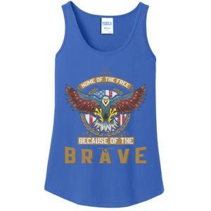 4th Of July Eagle Home Of The Free Because Of The Brave Gift Ladies Essential Tank