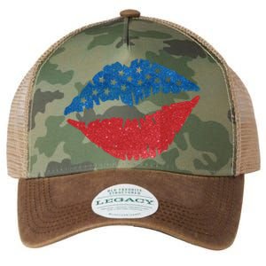 4th Of July Lips Holiday Legacy Tie Dye Trucker Hat