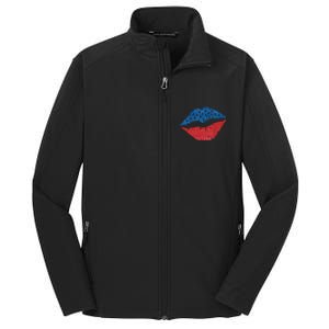 4th Of July Lips Holiday Core Soft Shell Jacket