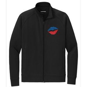 4th Of July Lips Holiday Stretch Full-Zip Cadet Jacket