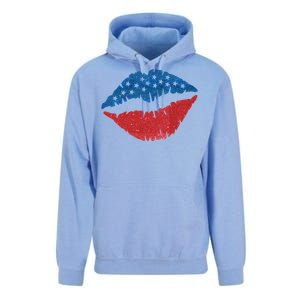 4th Of July Lips Holiday Unisex Surf Hoodie