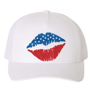 4th Of July Lips Holiday Yupoong Adult 5-Panel Trucker Hat