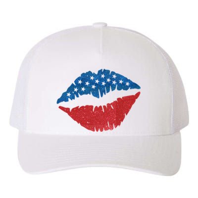 4th Of July Lips Holiday Yupoong Adult 5-Panel Trucker Hat