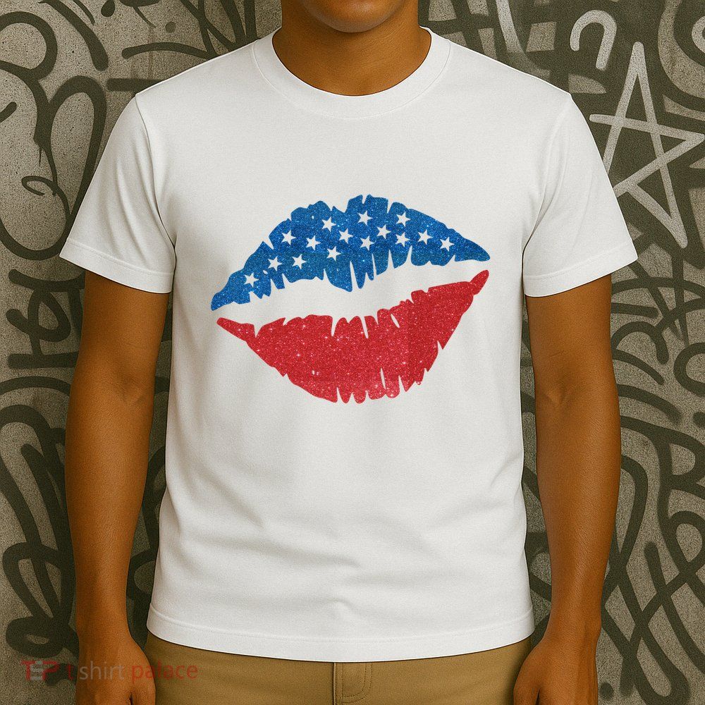 4th Of July Lips Holiday T-Shirt