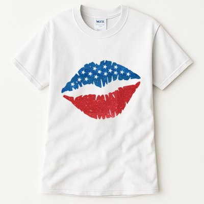 4th Of July Lips Holiday Tall T-Shirt