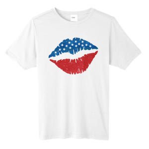 4th Of July Lips Holiday Tall Fusion ChromaSoft Performance T-Shirt