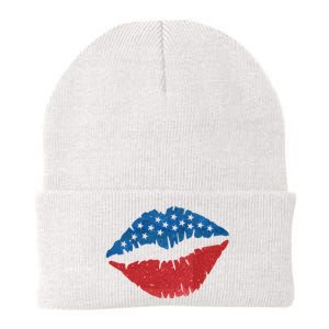 4th Of July Lips Holiday Knit Cap Winter Beanie