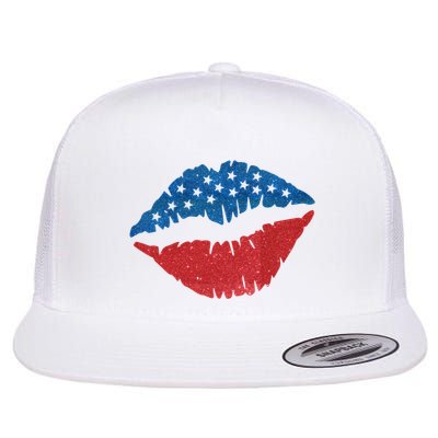 4th Of July Lips Holiday Flatbill Hat