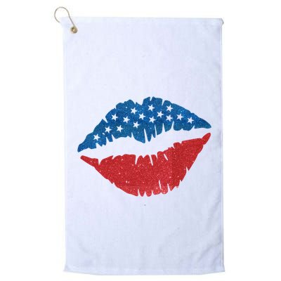 4th Of July Lips Holiday Golf Towel
