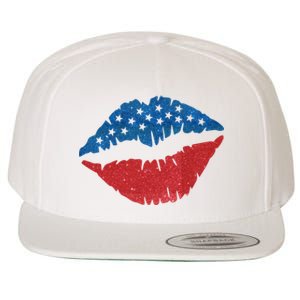 4th Of July Lips Holiday Wool Snapback Cap