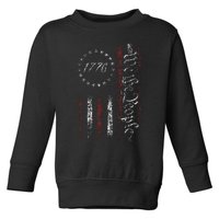 4th of July We The People American History 1776 Vintage Toddler Sweatshirt