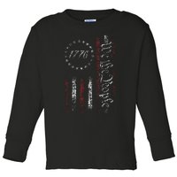 4th of July We The People American History 1776 Vintage Toddler Long Sleeve Shirt