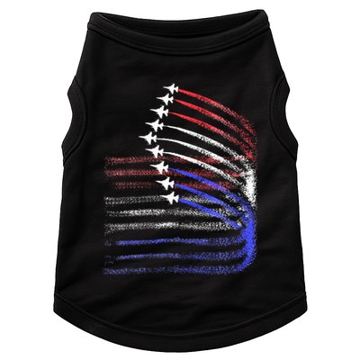 4th Of July Jet American Flag Patriotic Usa Doggie Tank