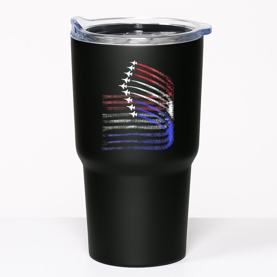4th Of July Jet American Flag Patriotic Usa Tumbler