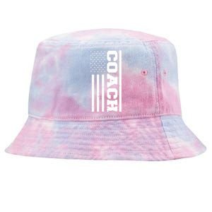 4th Of July American Flag Design American Flag Coach Tie-Dyed Bucket Hat