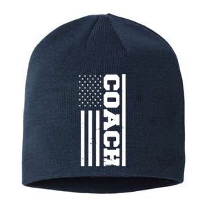 4th Of July American Flag Design American Flag Coach Sustainable Beanie