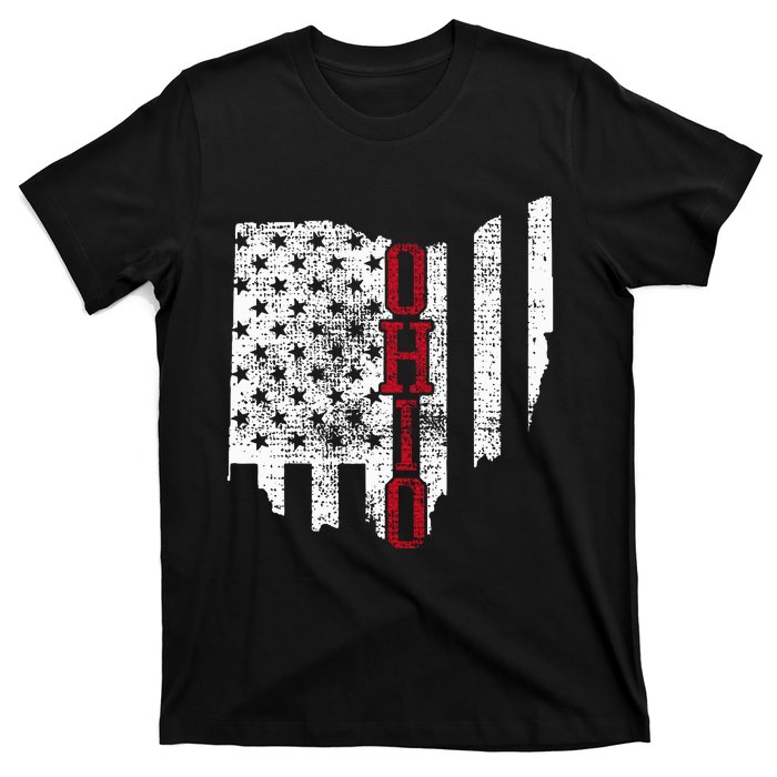 4th Of July Ohio Usa Us Flag States Vintage T-Shirt