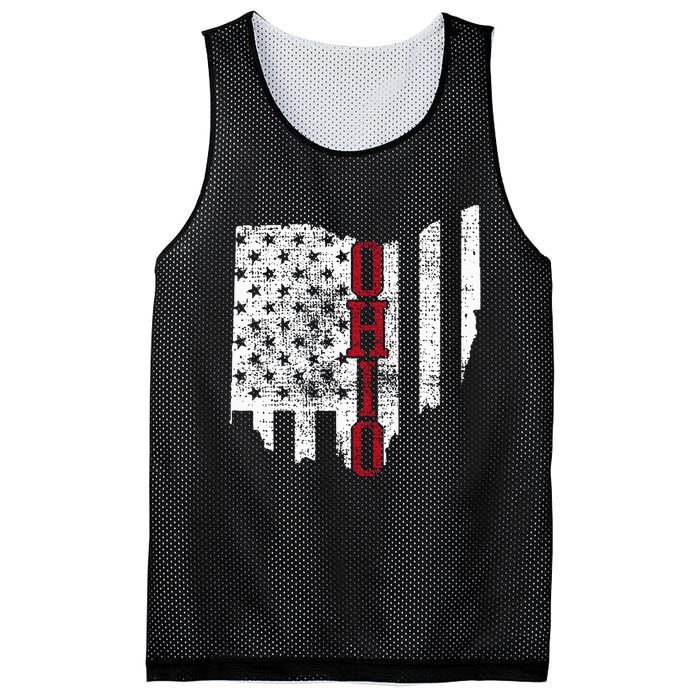 4th Of July Ohio Usa Us Flag States Vintage Mesh Reversible Basketball Jersey Tank