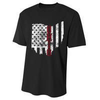 4th Of July Ohio Usa Us Flag States Vintage Performance Sprint T-Shirt