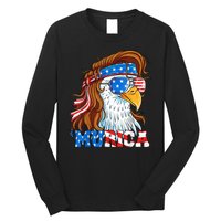 4th Of July Bald Eagle Mullet Murica Usa Usa Merica Long Sleeve Shirt