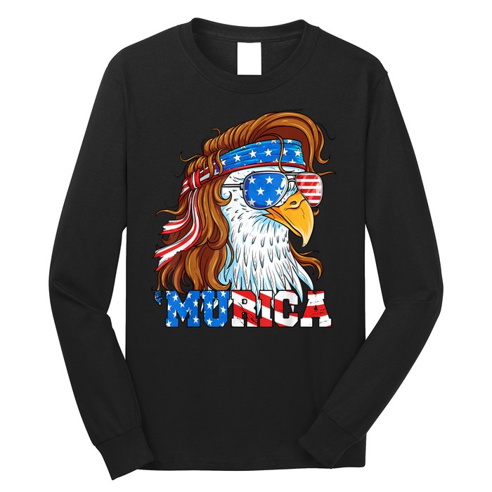 4th Of July Bald Eagle Mullet Murica Usa Usa Merica Long Sleeve Shirt