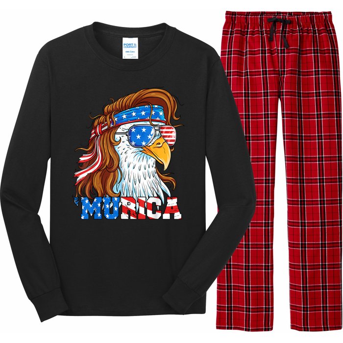 4th Of July Bald Eagle Mullet Murica Usa Usa Merica Long Sleeve Pajama Set