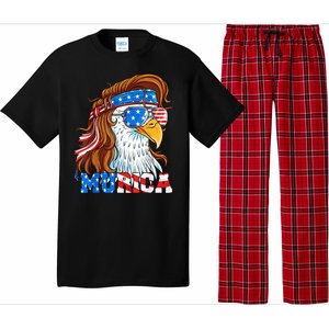 4th Of July Bald Eagle Mullet Murica Usa Usa Merica Pajama Set