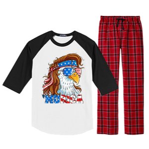 4th Of July Bald Eagle Mullet Murica Usa Usa Merica Raglan Sleeve Pajama Set