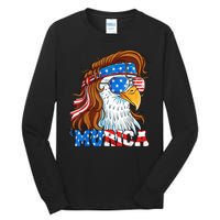 4th Of July Bald Eagle Mullet Murica Usa Usa Merica Tall Long Sleeve T-Shirt