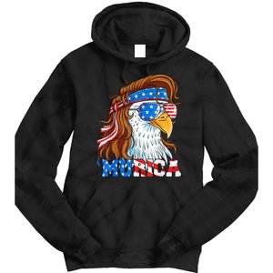 4th Of July Bald Eagle Mullet Murica Usa Usa Merica Tie Dye Hoodie