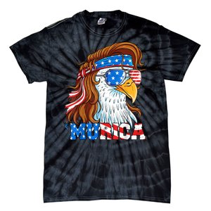 4th Of July Bald Eagle Mullet Murica Usa Usa Merica Tie-Dye T-Shirt