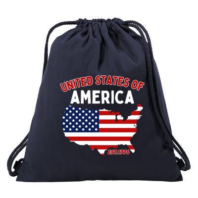 4th Of July United States Of America Est. 1776 Drawstring Bag