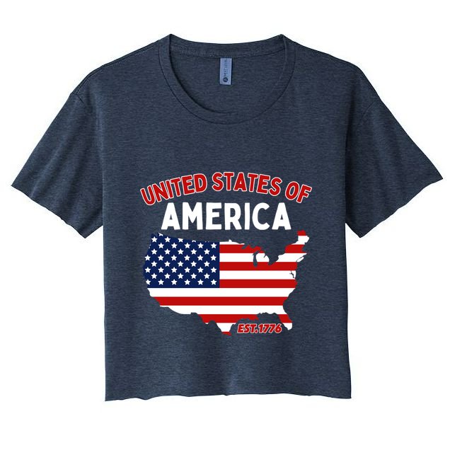4th Of July United States Of America Est. 1776 Crop Top
