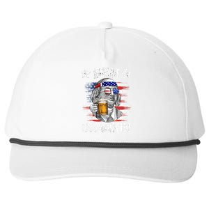 4th Of July Ben Drankin Ing Beer Benjamin Franklin Usa Great Gift Snapback Five-Panel Rope Hat