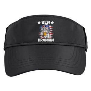 4th Of July Ben Drankin Ing Beer Benjamin Franklin Usa Great Gift Adult Drive Performance Visor