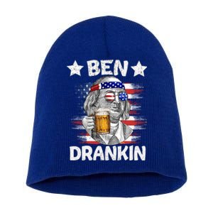 4th Of July Ben Drankin Ing Beer Benjamin Franklin Usa Great Gift Short Acrylic Beanie