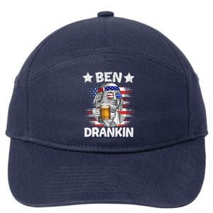 4th Of July Ben Drankin Ing Beer Benjamin Franklin Usa Great Gift 7-Panel Snapback Hat