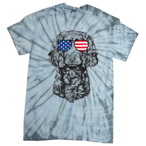 4th Of July Boykin Spaniel Dog Patriotic USA Sunglasses Tie-Dye T-Shirt