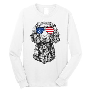 4th Of July Boykin Spaniel Dog Patriotic USA Sunglasses Long Sleeve Shirt