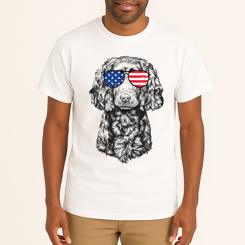 4th Of July Boykin Spaniel Dog Patriotic USA Sunglasses Tall T-Shirt