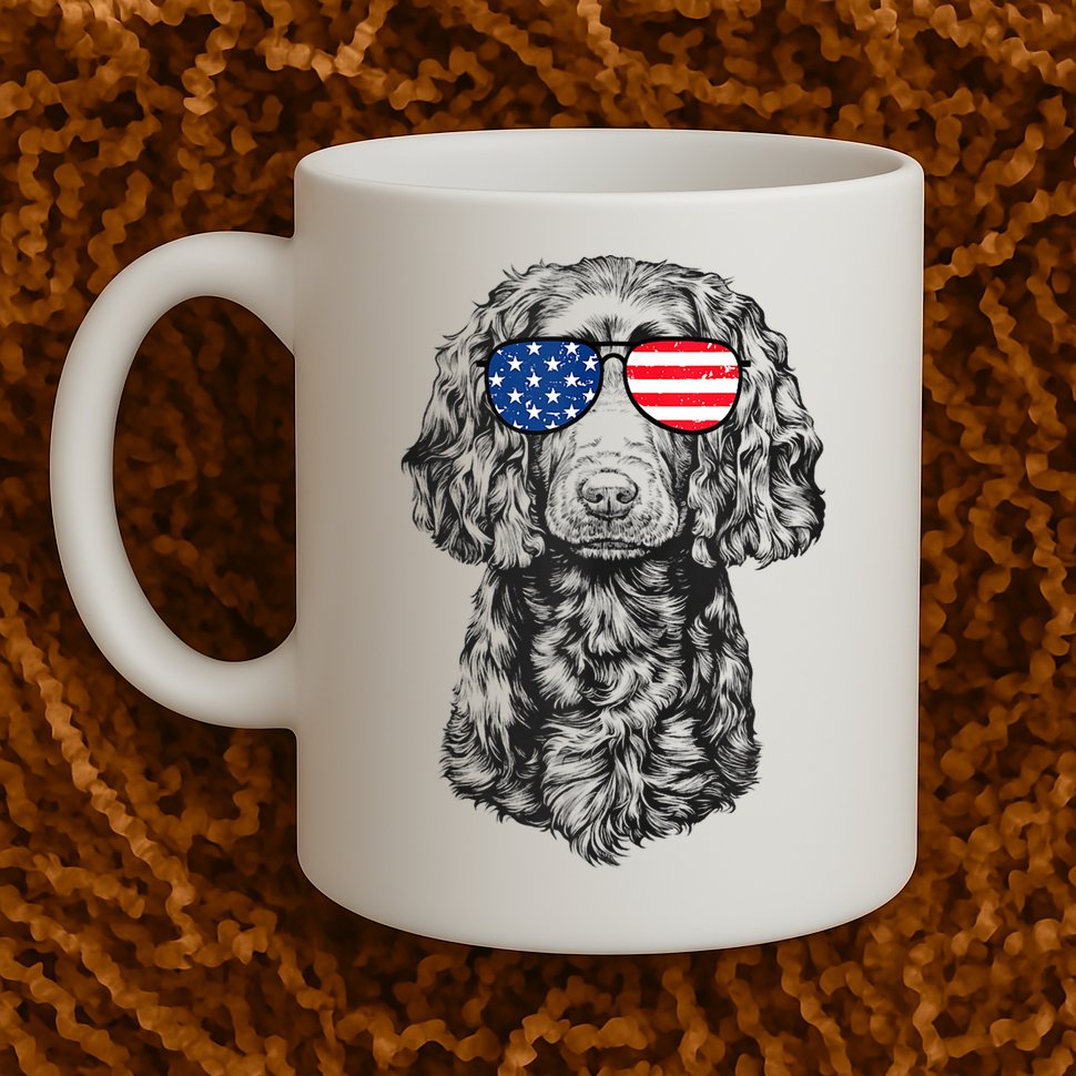 4th Of July Boykin Spaniel Dog Patriotic USA Sunglasses Mug