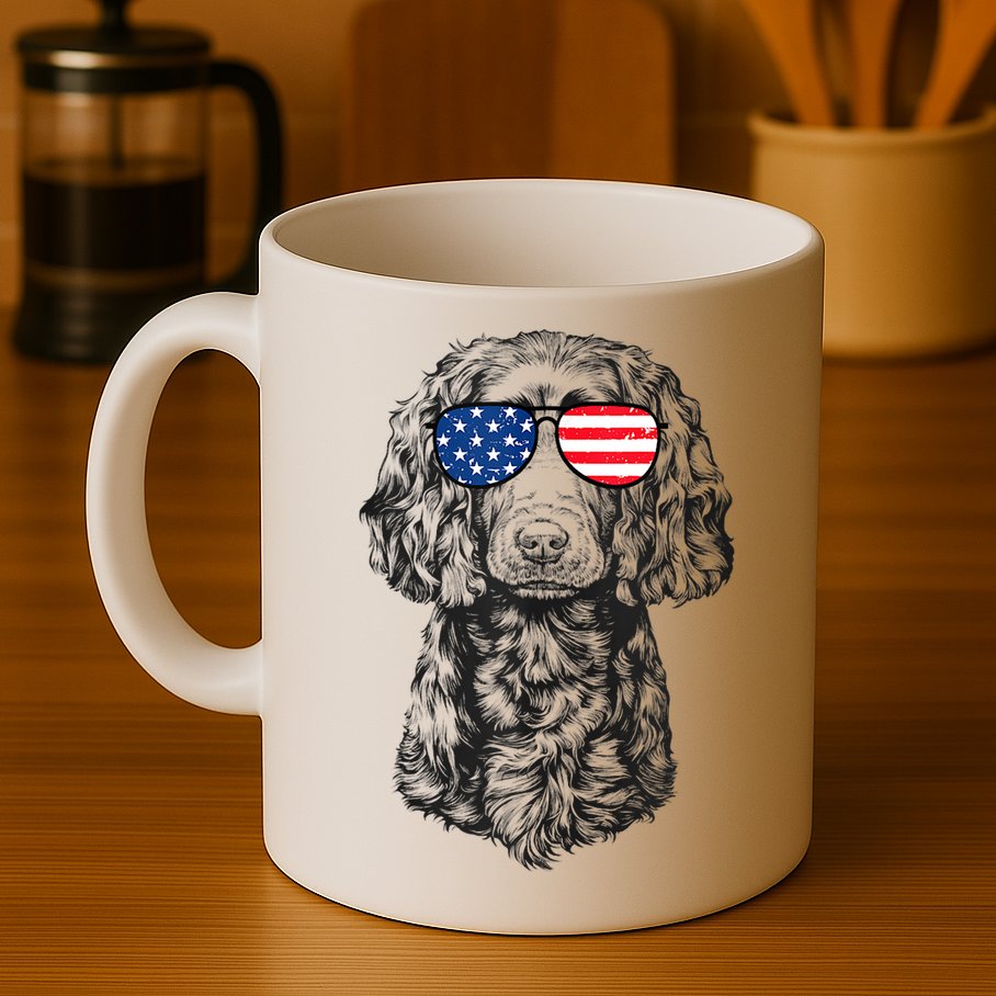 4th Of July Boykin Spaniel Dog Patriotic USA Sunglasses Mug