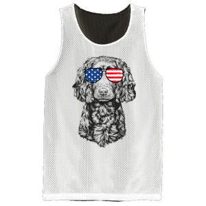 4th Of July Boykin Spaniel Dog Patriotic USA Sunglasses Mesh Reversible Basketball Jersey Tank